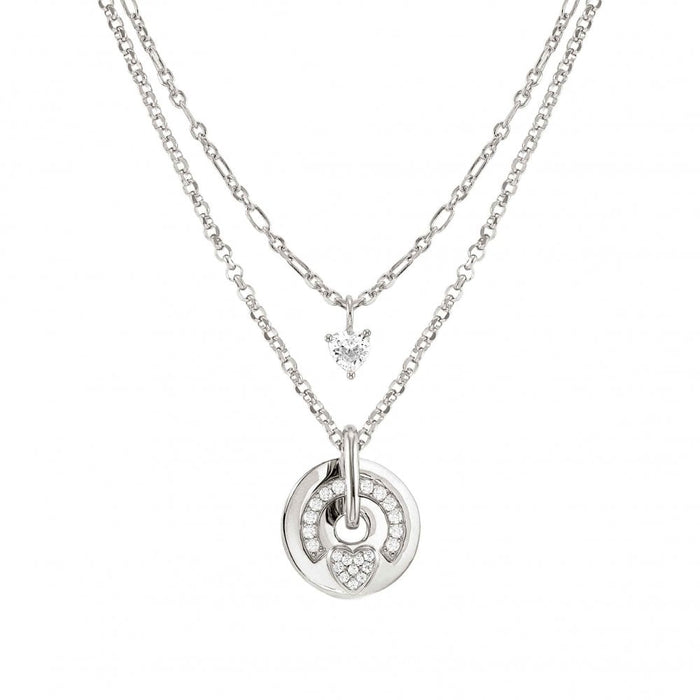 NOMINATION Sentimental Silver & CZ Pave Heart Necklace - Bumbletree Ltd