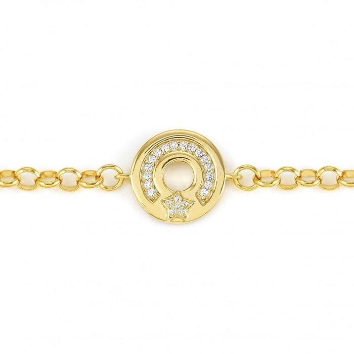 NOMINATION Sentimental Yellow Gold & CZ Pave Star Bracelet - Bumbletree Ltd
