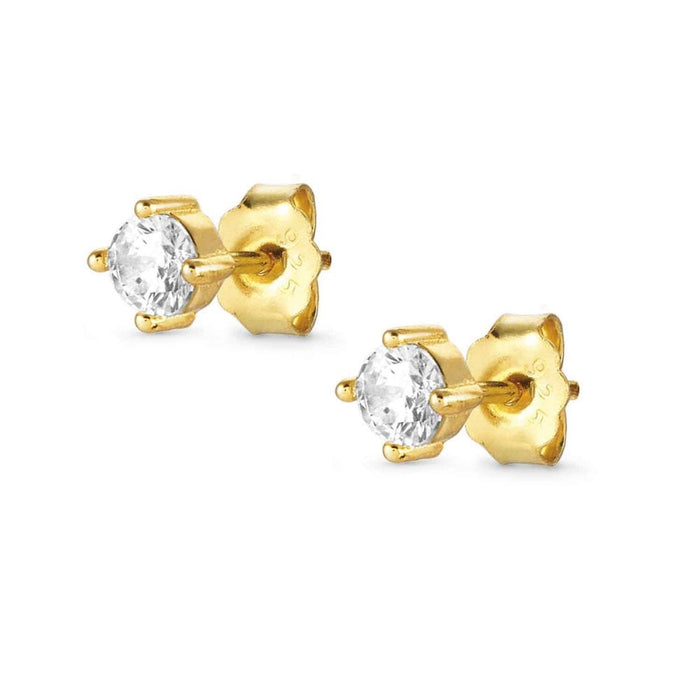 NOMINATION Sentimental Yellow Gold & CZ Stud Earrings - Bumbletree Ltd