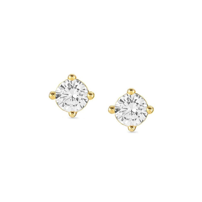 NOMINATION Sentimental Yellow Gold & CZ Stud Earrings - Bumbletree Ltd