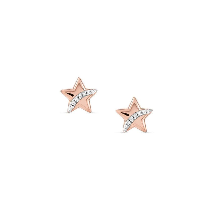 NOMINATION Sweetrock Rose Gold & CZ Star Stud Earrings - Bumbletree Ltd