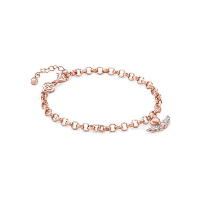 NOMINATION Sweetrock Rose Gold & CZ Winged Heart Bracelet - Bumbletree Ltd