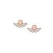 NOMINATION Sweetrock Rose Gold & CZ Winged Heart Stud Earrings - Bumbletree Ltd