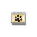 NOMINATION Classic Gold & Black Paw Print Charm - Bumbletree Ltd