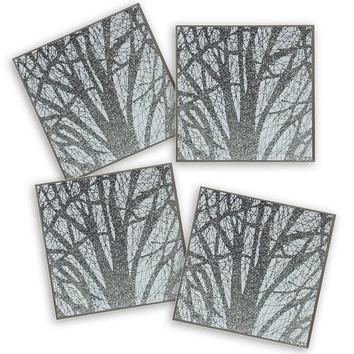 Silver Woodland Coaster Set Of 4 - Bumbletree Ltd