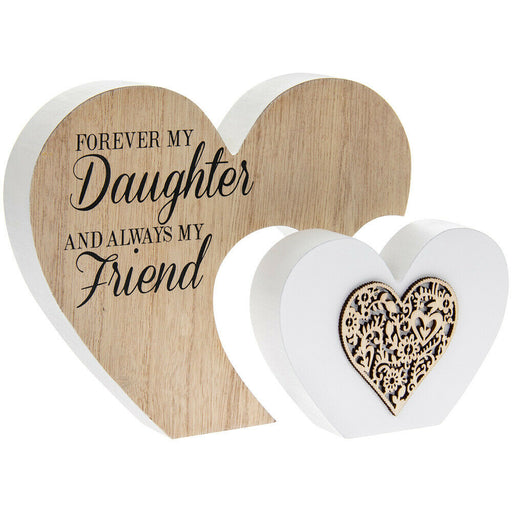 Forever My Daughter Always My Friend Sentiment Plaque - Bumbletree Ltd