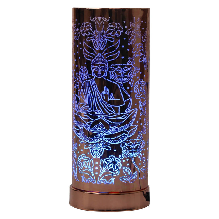 Buddah LED Colour Changing Oil & Wax Melt Burner Rose Gold - Bumbletree Ltd